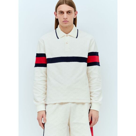 GUCCI Interlocking G Terry Cloth Polo Shirt - Picture 1 of 6